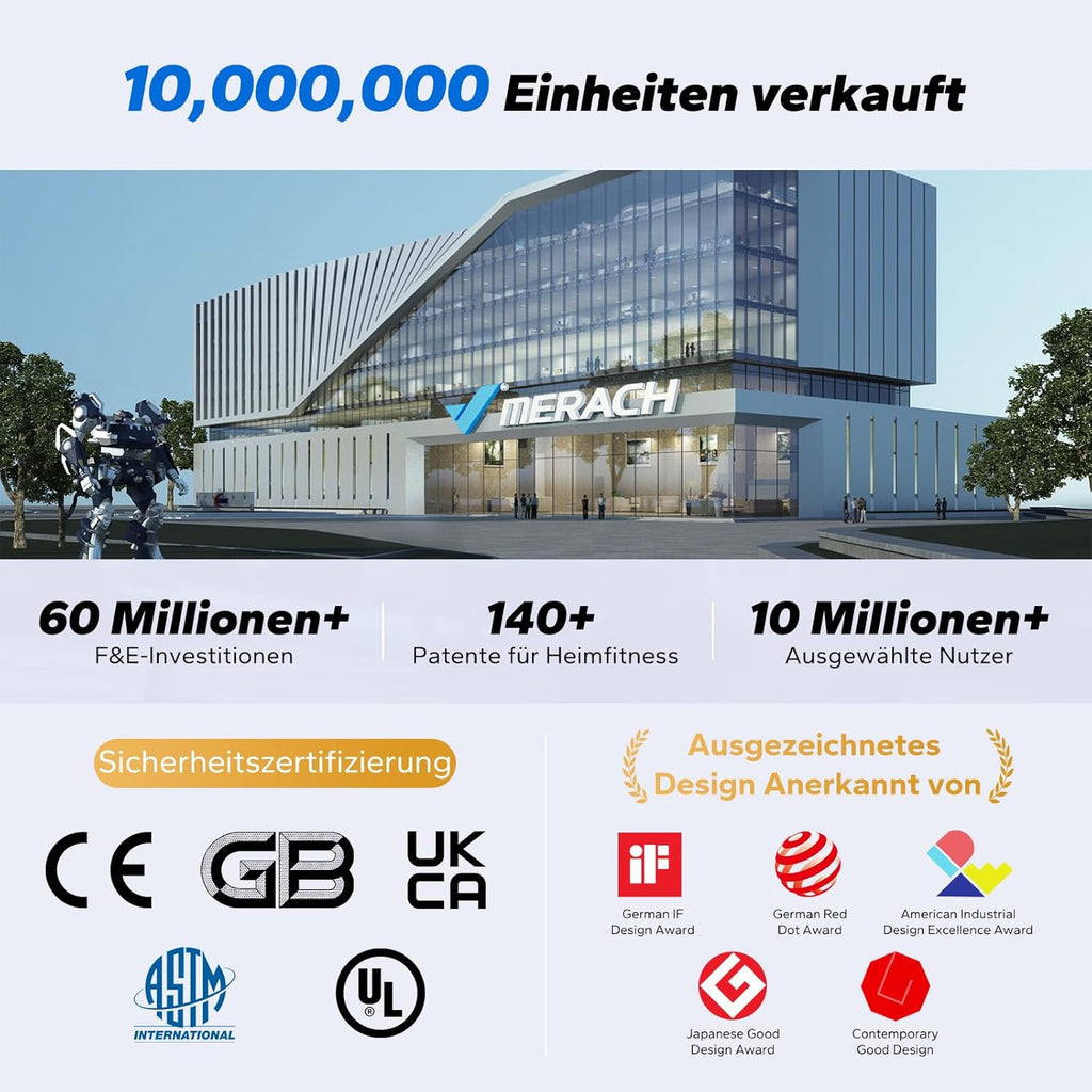 MERACH Rudergerät für Zuhause, 16 Widerstandsstufen, Leises Magnetisches Rudergerät, per App Verbindbar, Verbesserte Doppelschienen für Mehr Stabilität, Einfache Montage