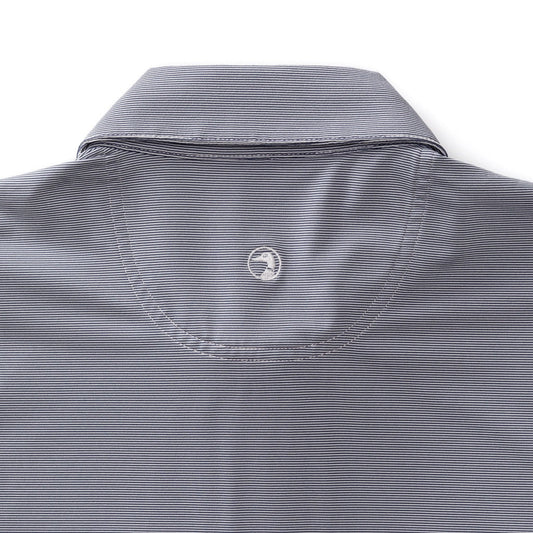 Duck Head Long Drive Stripe Short-Sleeve Performance Polo