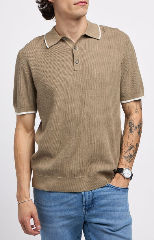 DKNY Wave Short-Sleeve Sweater Polo
