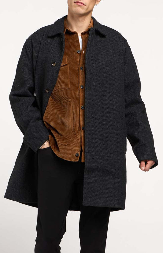 Slate & Stone Herringbone Mac Coat